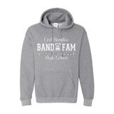 EHHS Band Fam pullover hoodie (PRINTED SLEEVES-GREY)