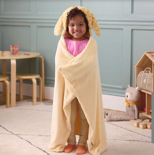 Embroidered Hooded Animal Blanket