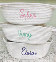 Embroidered Woven Baskets